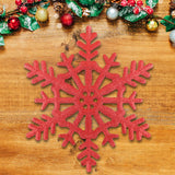 Copo de Nieve Jumbo con Glitter, Color Rojo