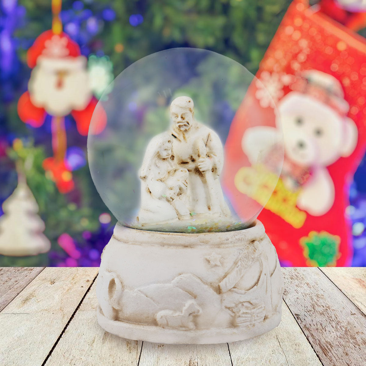 Bola de Nieve de Cerámica, Nacimiento, 8 cm