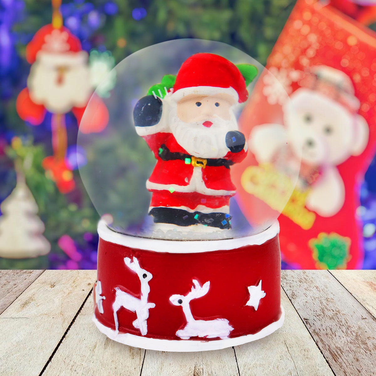 Santa Claus, Bola de Nieve de Cerámica, 7 cm