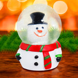 Muñeco de Nieve, Bola de Nieve de Cerámica y Cristal con Glitter