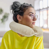 Almohada de Viaje, Color Café Claro, Ergonómica