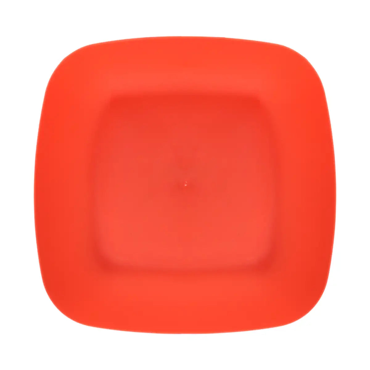 Tazón Cuadrado de Plástico, Color Rojo