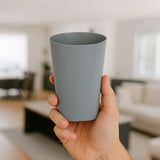 Set de 2 Vasos de Plástico, Color Gris