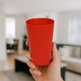Set de 2 Vasos de Plástico, Color Rojo