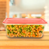 Contenedor de Plástico, Tapa Naranja, 250 ml