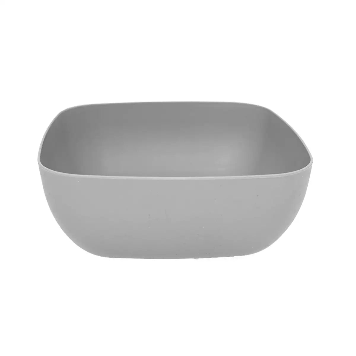 Tazón Cuadrado, Color Gris, Plástico