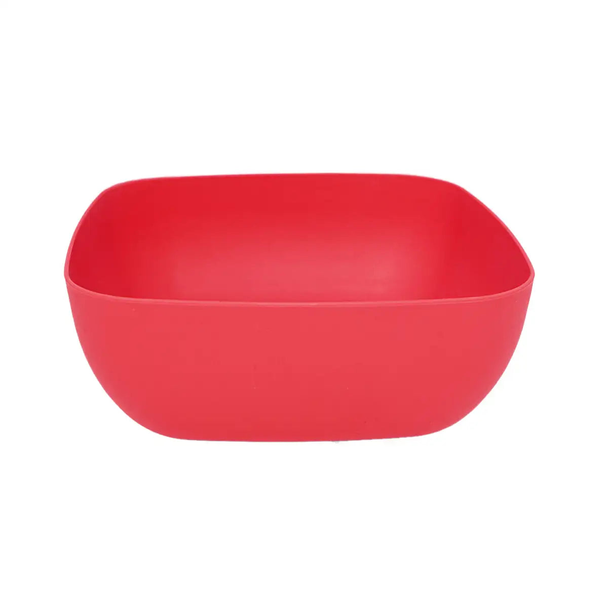 Tazón Cuadrado, Color Rojo, Plástico