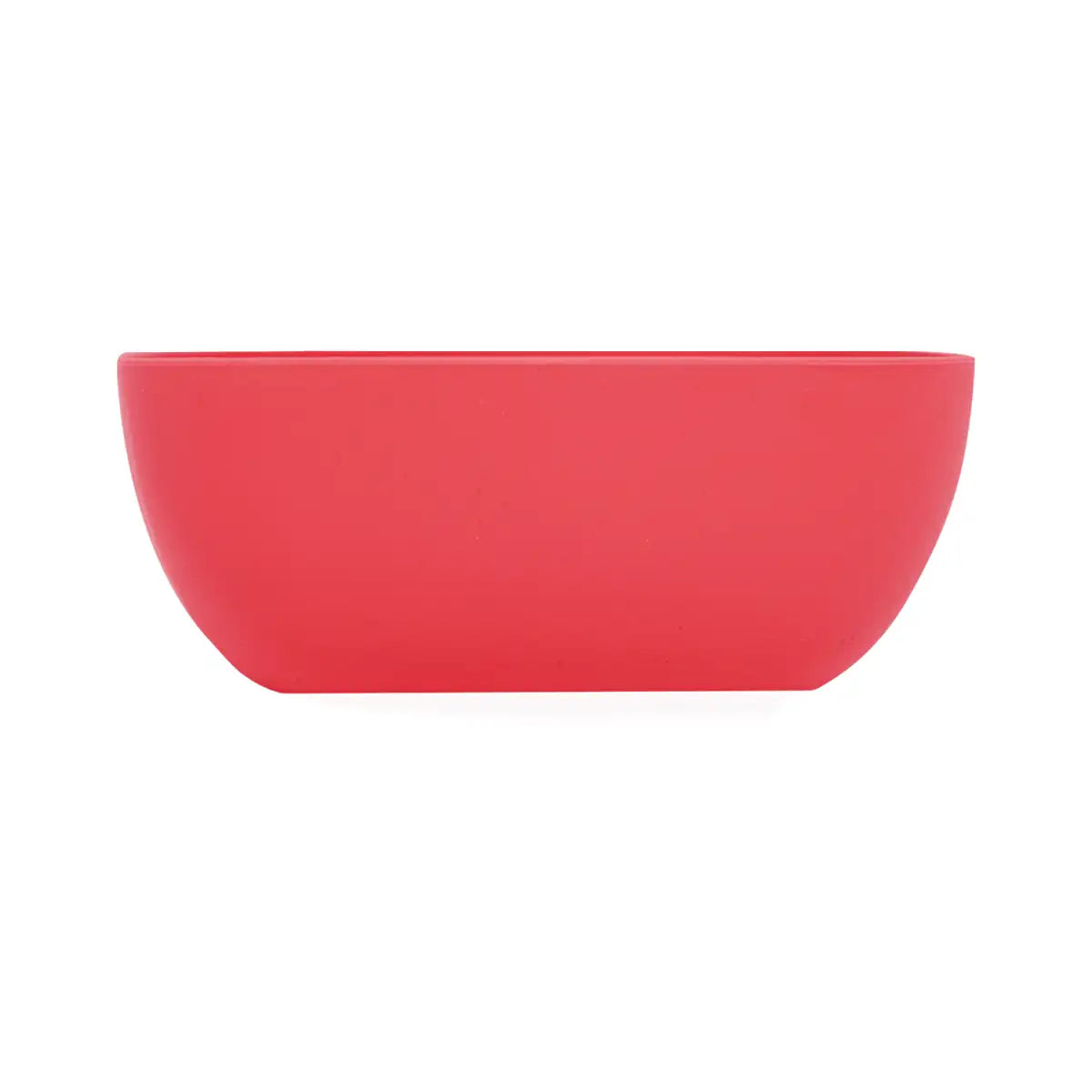 Tazón Cuadrado, Color Rojo, Plástico