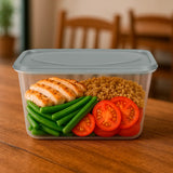 Contenedor de Plástico, Tapa Gris, 800 ml