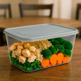 Contenedor de Plástico, Tapa Gris, 800 ml