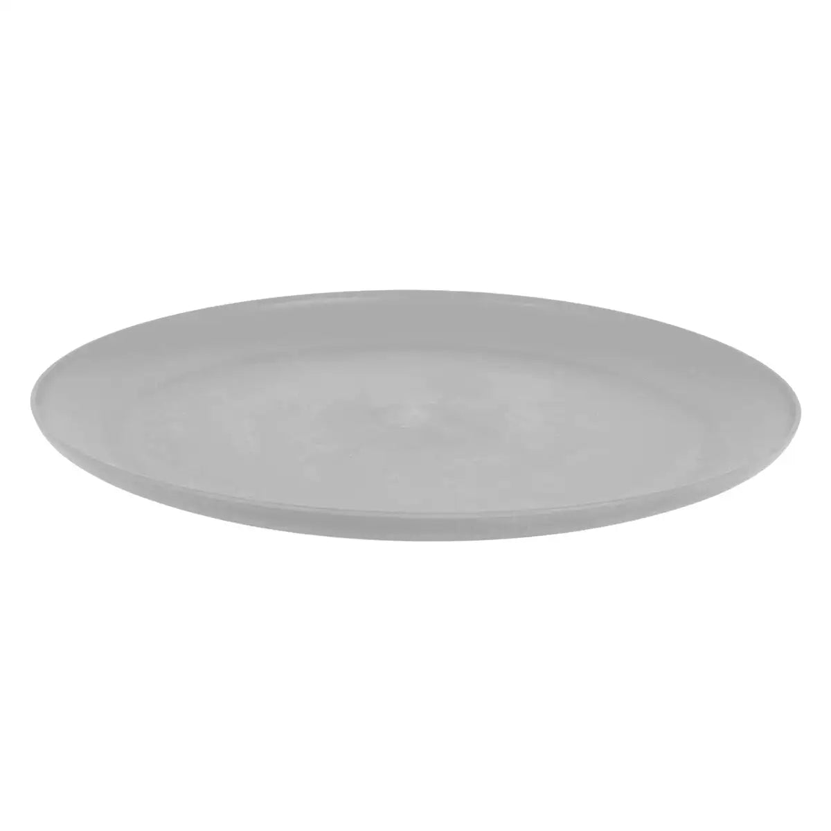 Plato de Plástico, Redondo, Color Gris