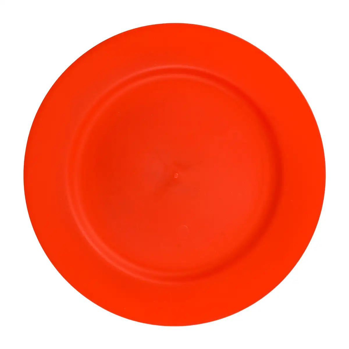 Plato Redondo de Plástico, Color Rojo