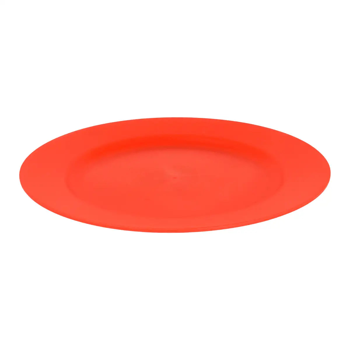 Plato Redondo de Plástico, Color Rojo