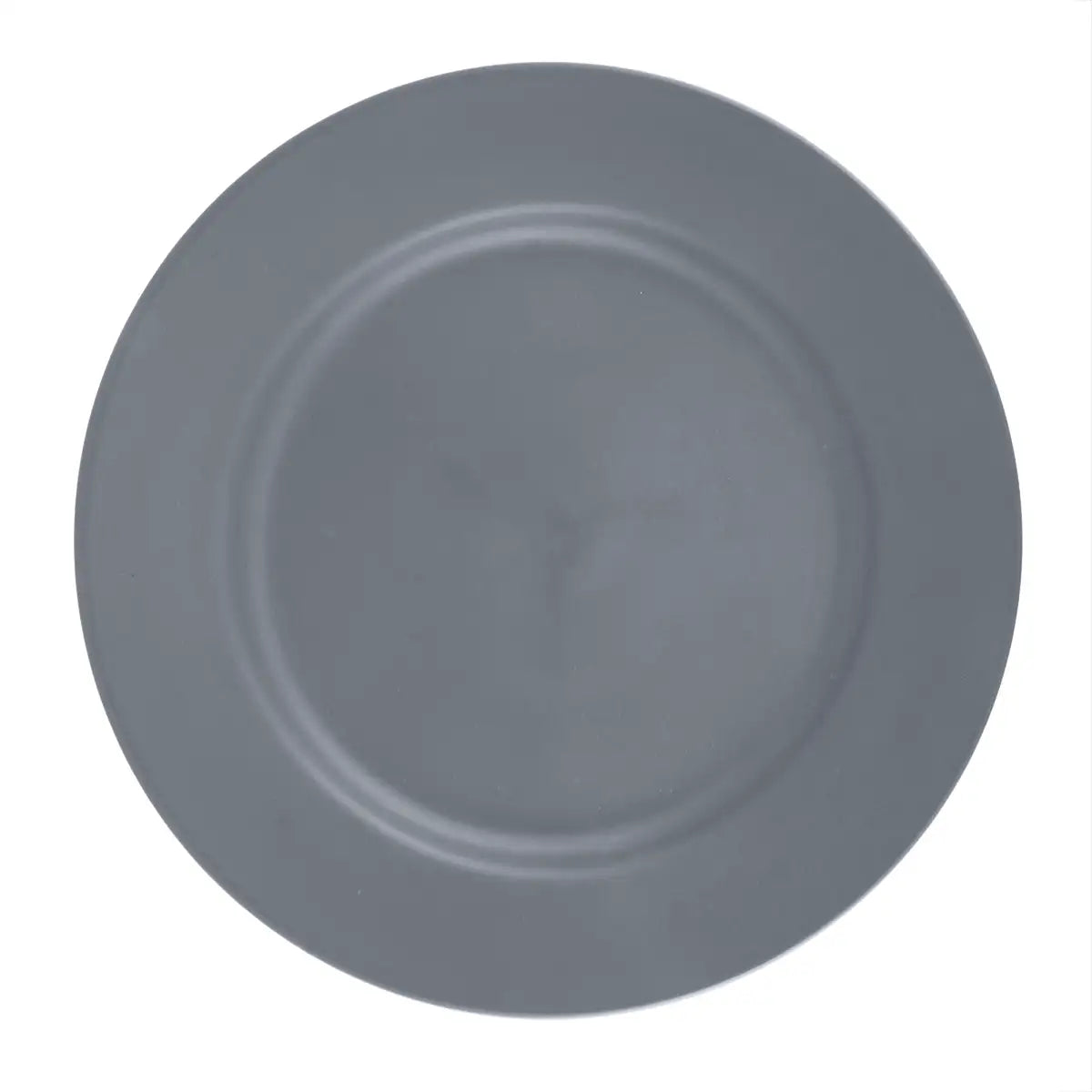 Plato de Plástico, Color Gris, Redondo
