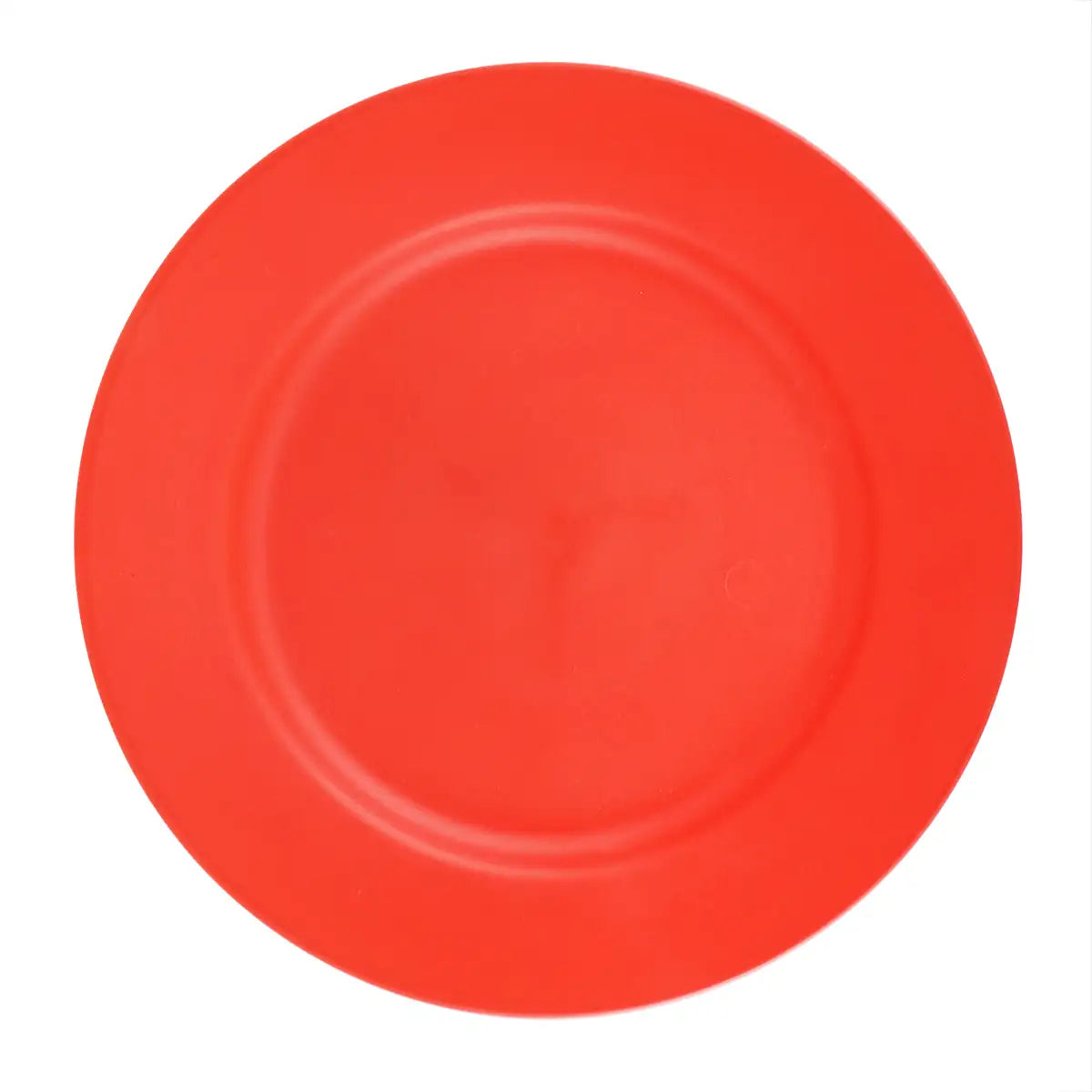 Plato de Plástico, Color Rojo, Redondo