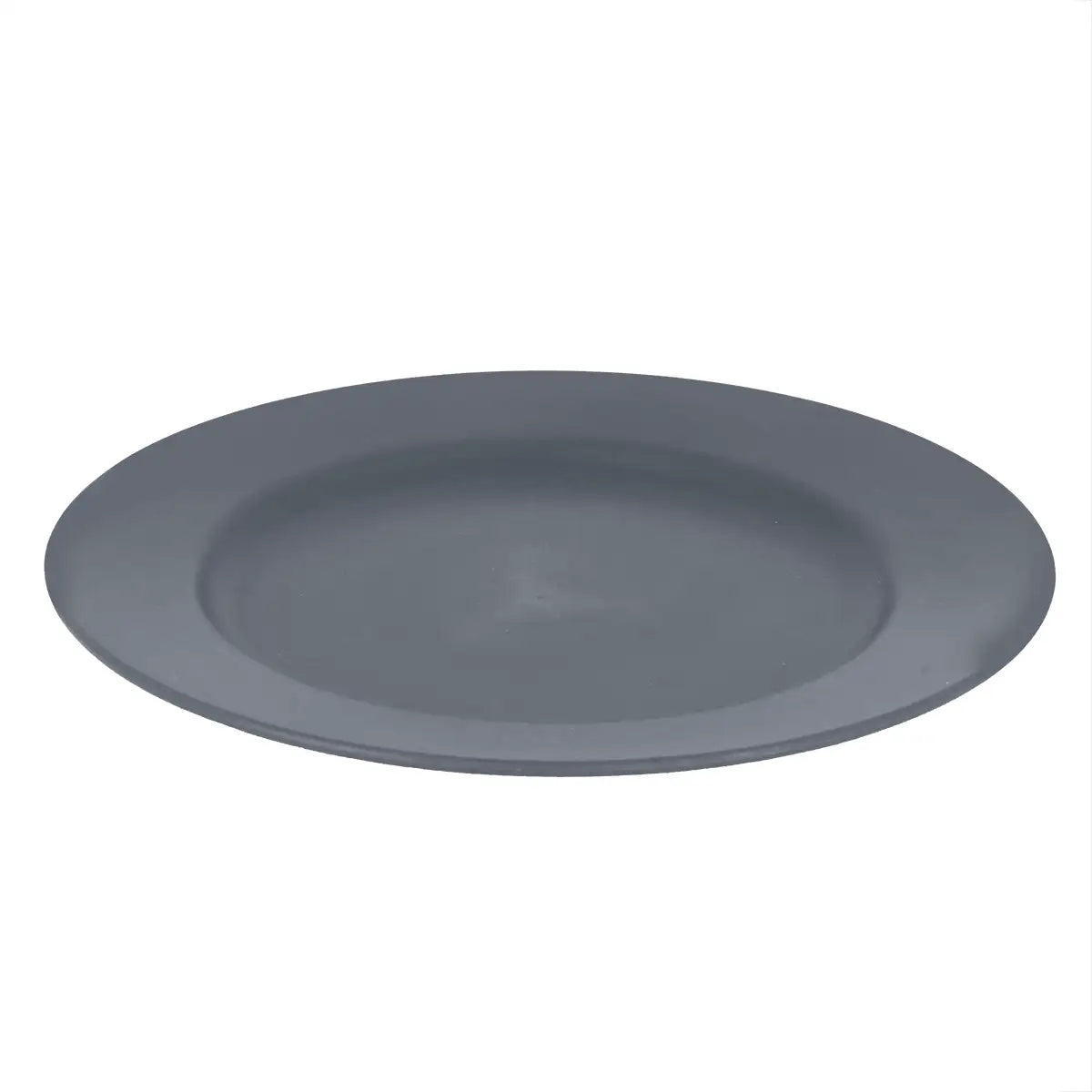 Plato de Plástico, Color Gris, Redondo