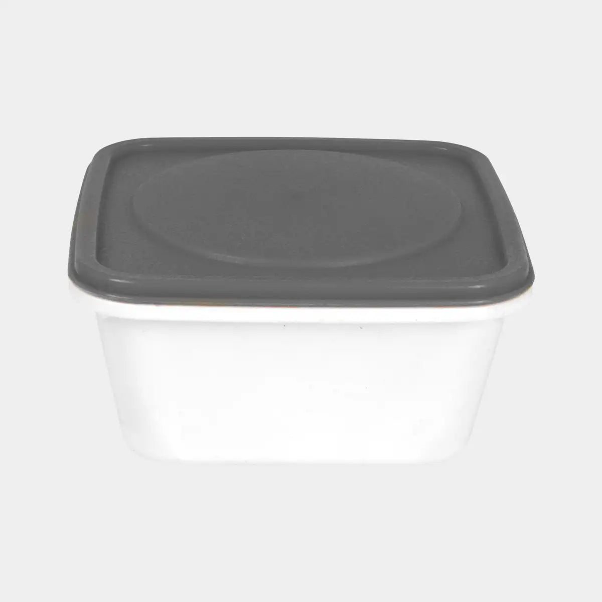 Contenedor de Plástico Blanco, Tapa Gris, 280 ml