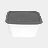 Contenedor de Plástico Blanco, Tapa Gris, 280 ml