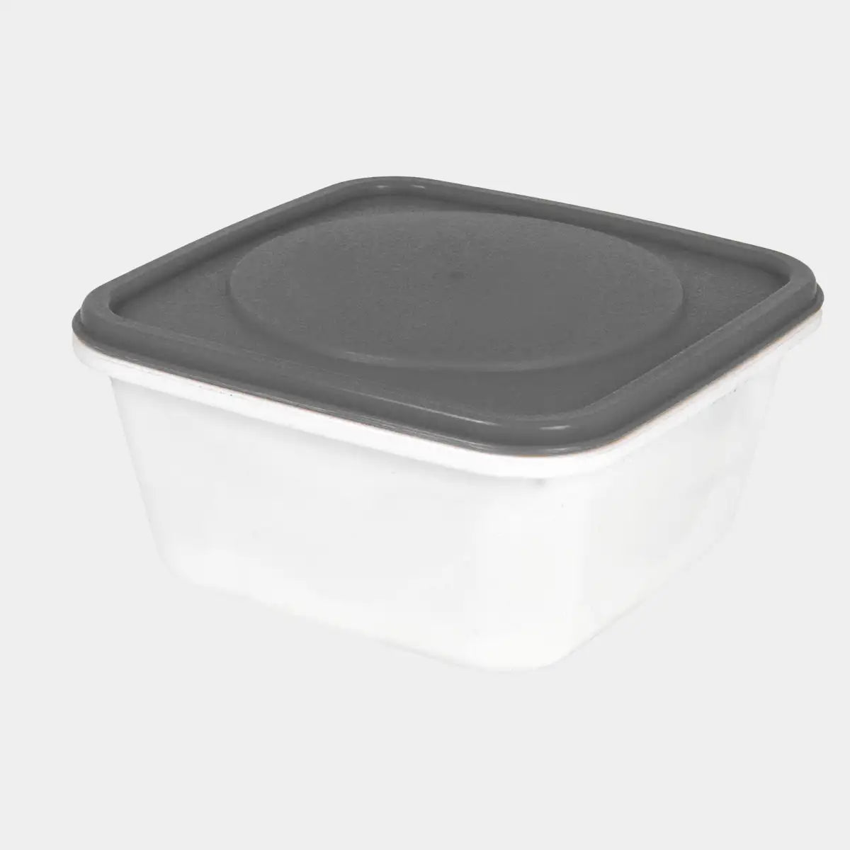 Contenedor de Plástico Blanco, Tapa Gris, 280 ml