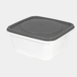 Contenedor de Plástico Blanco, Tapa Gris, 280 ml
