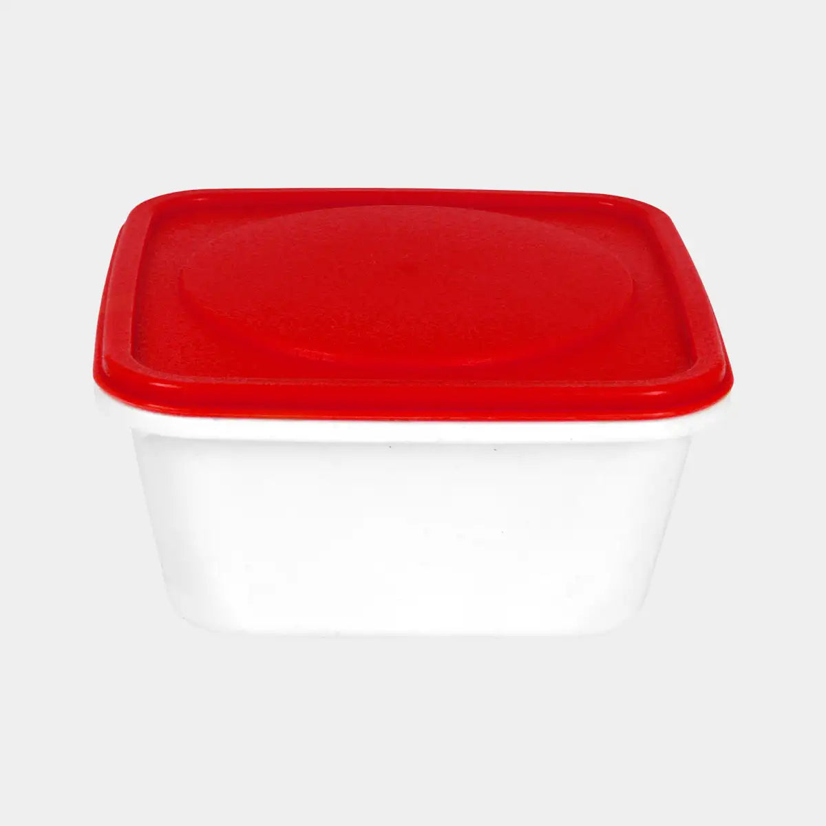 Contenedor de Plástico Blanco, Tapa Roja, 280 ml