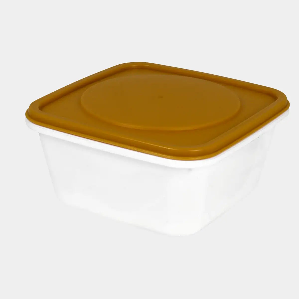 Contenedor de Plástico Blanco, Tapa Amarilla, 280 ml