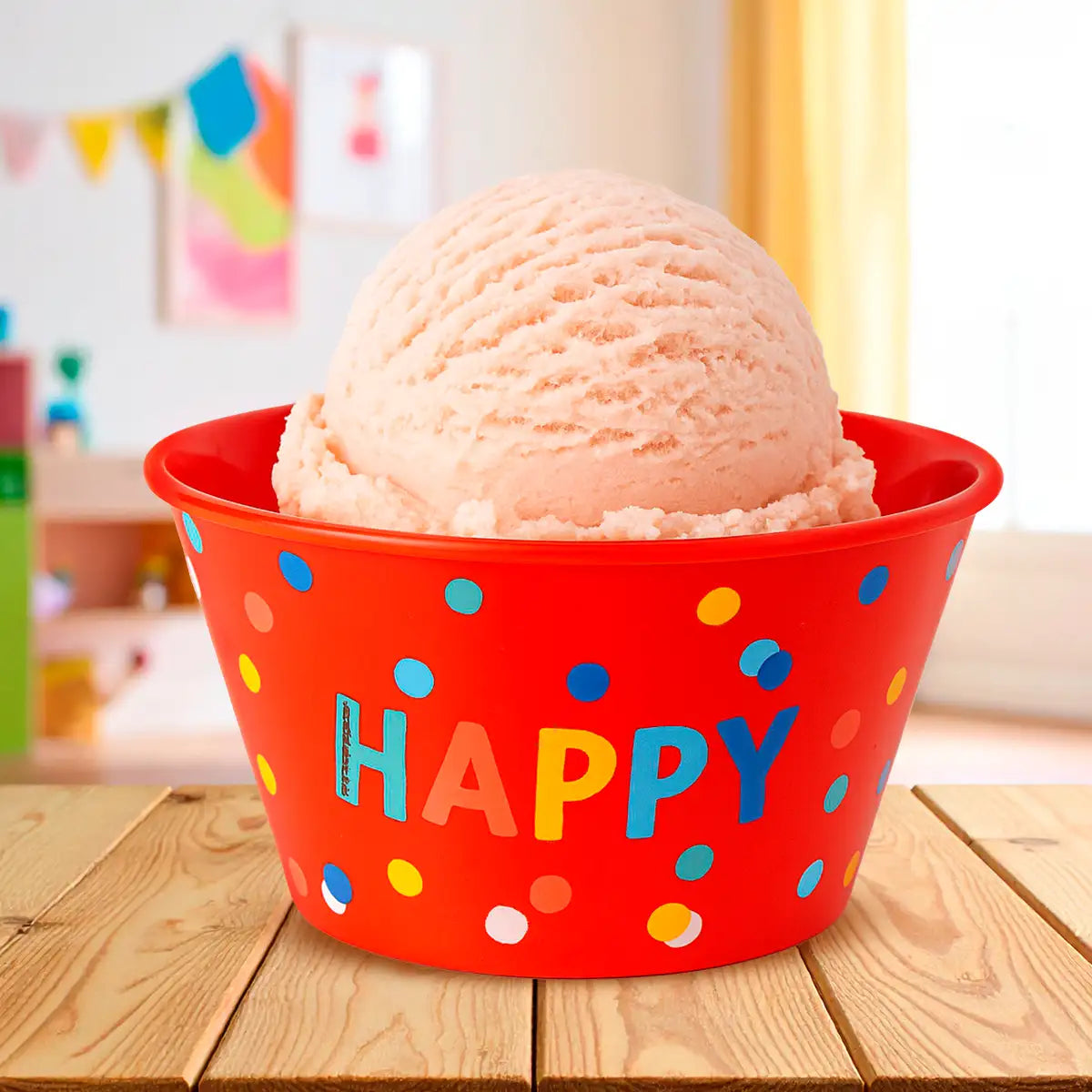 Contenedor de Plástico, Happy, Color Rojo, 700 ml