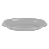 Plato Ovalado de Plástico, Color Gris