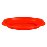 Plato Ovalado de Plástico, Color Rojo