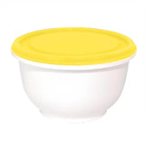 Contenedor Redondo de Plástico, Color Amarillo, 180 ml