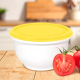 Contenedor Redondo de Plástico, Color Amarillo, 180 ml