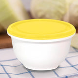 Contenedor Redondo de Plástico, Color Amarillo, 180 ml