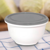 Contenedor Redondo de Plástico, Color Gris, 180 ml