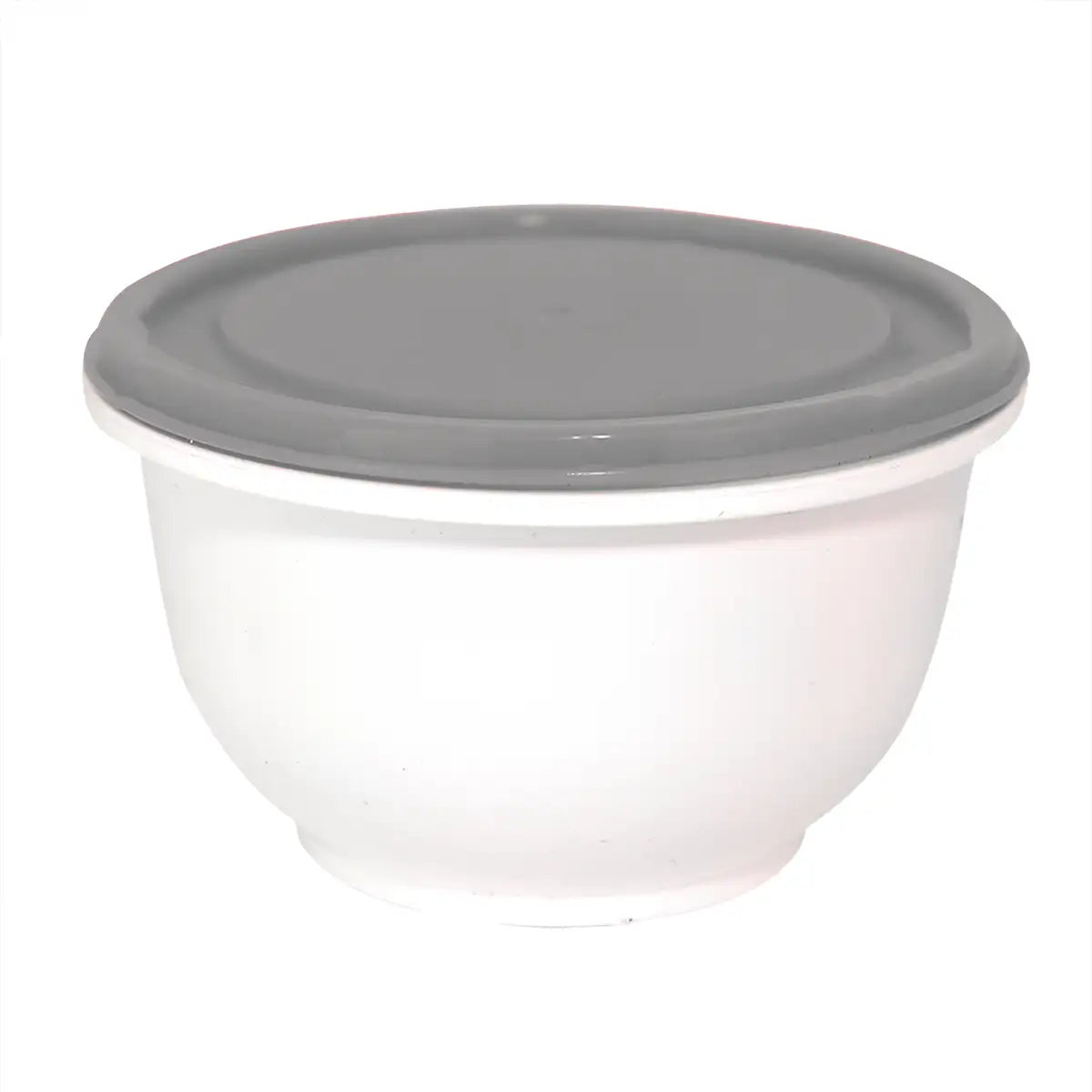 Contenedor Redondo de Plástico, Color Gris, 180 ml