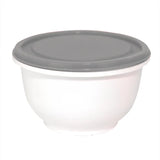 Contenedor Redondo de Plástico, Color Gris, 180 ml