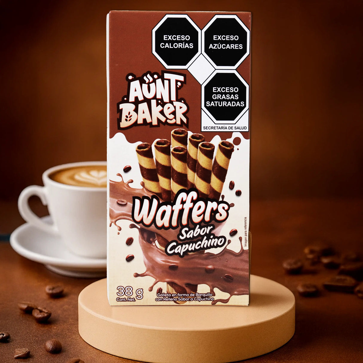 Waffers, Sabor Chocolate, Aunt Baker