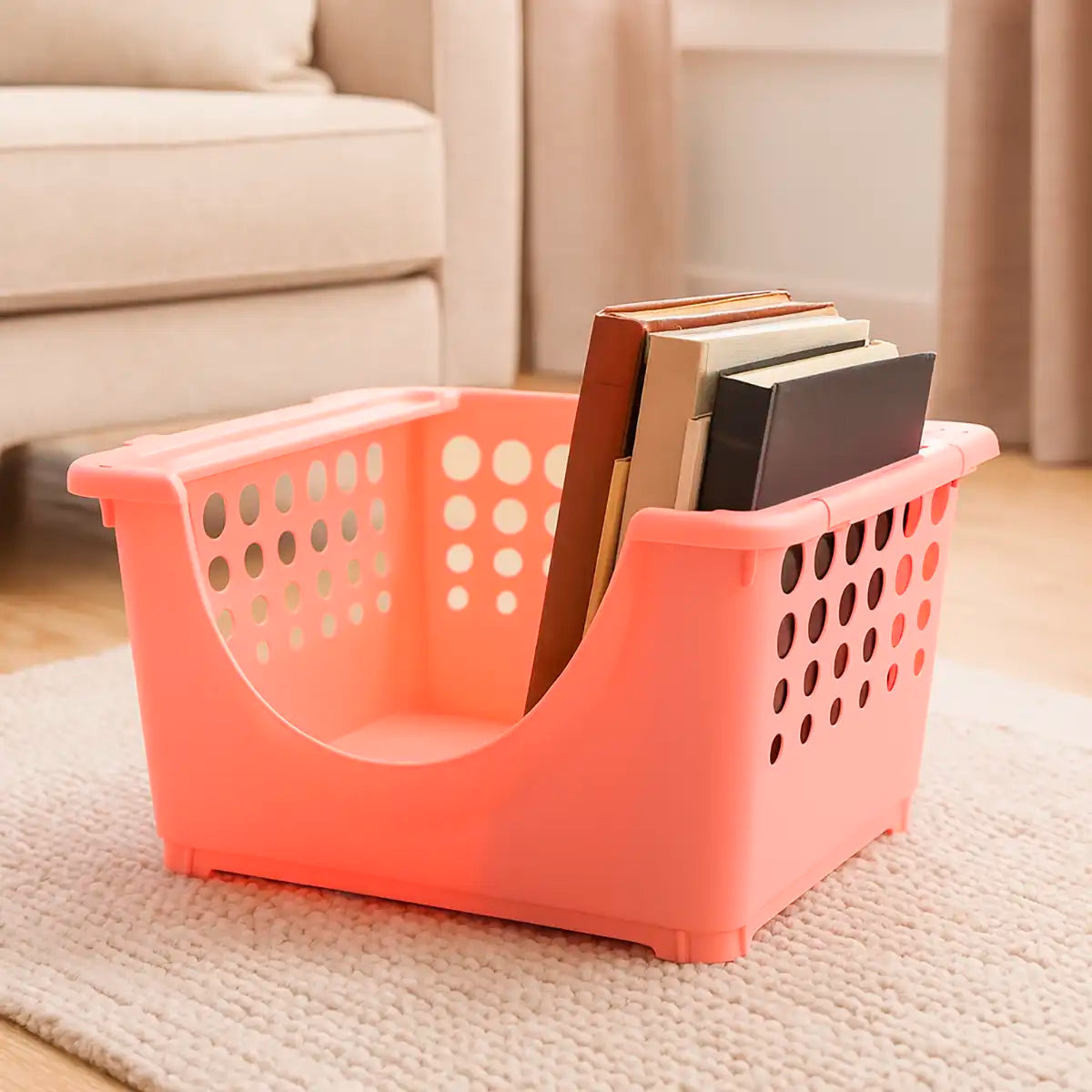 Contenedor Apilable, Bullseye's Playground, Color Rosa