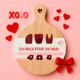 Tabla de Madera para Charcutería con Cuchillo Cincel y Tenedor para Servir