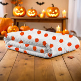 Manta, Diseño Calabazas, Color Blanco