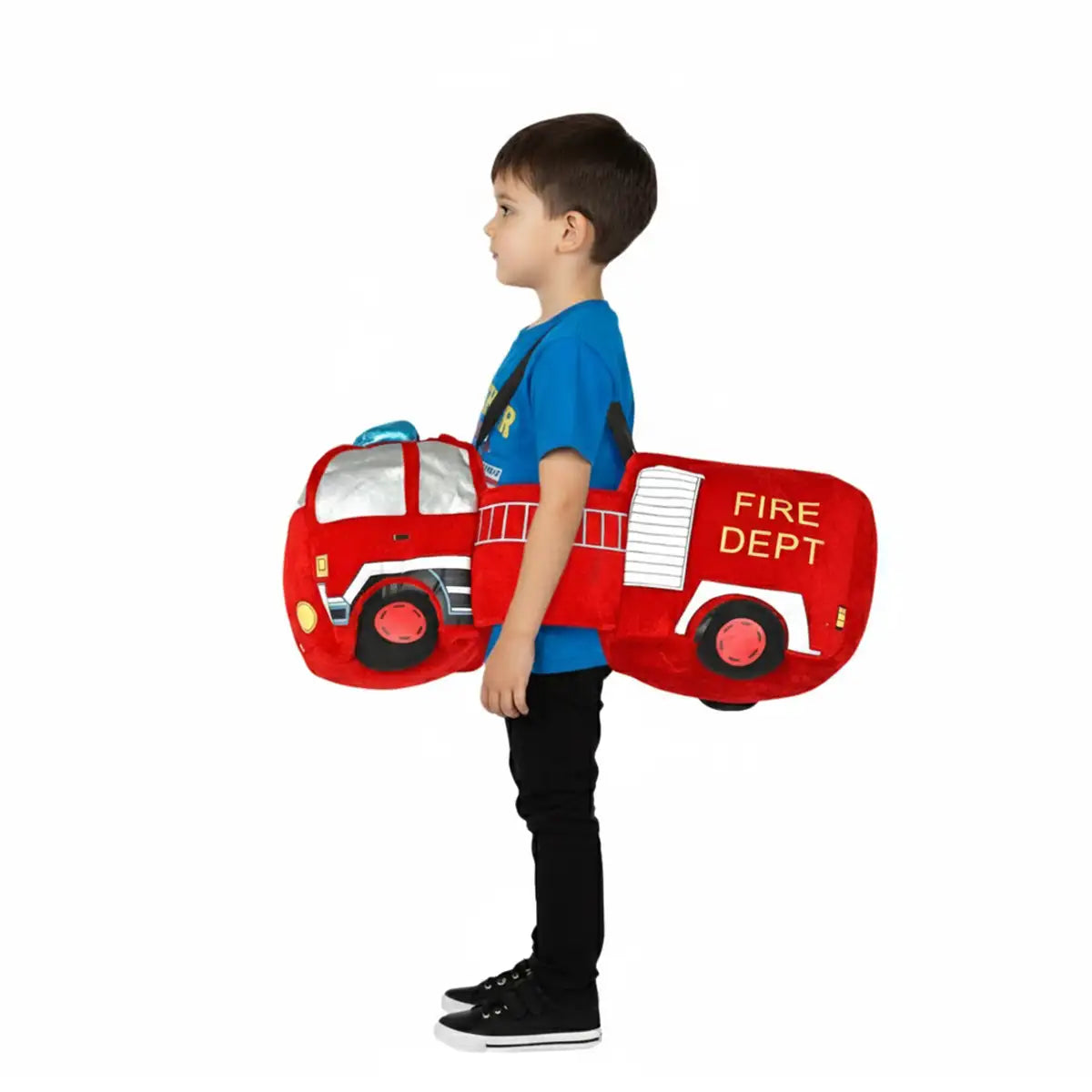 Disfraz 3D de Camión de Bomberos para Niños