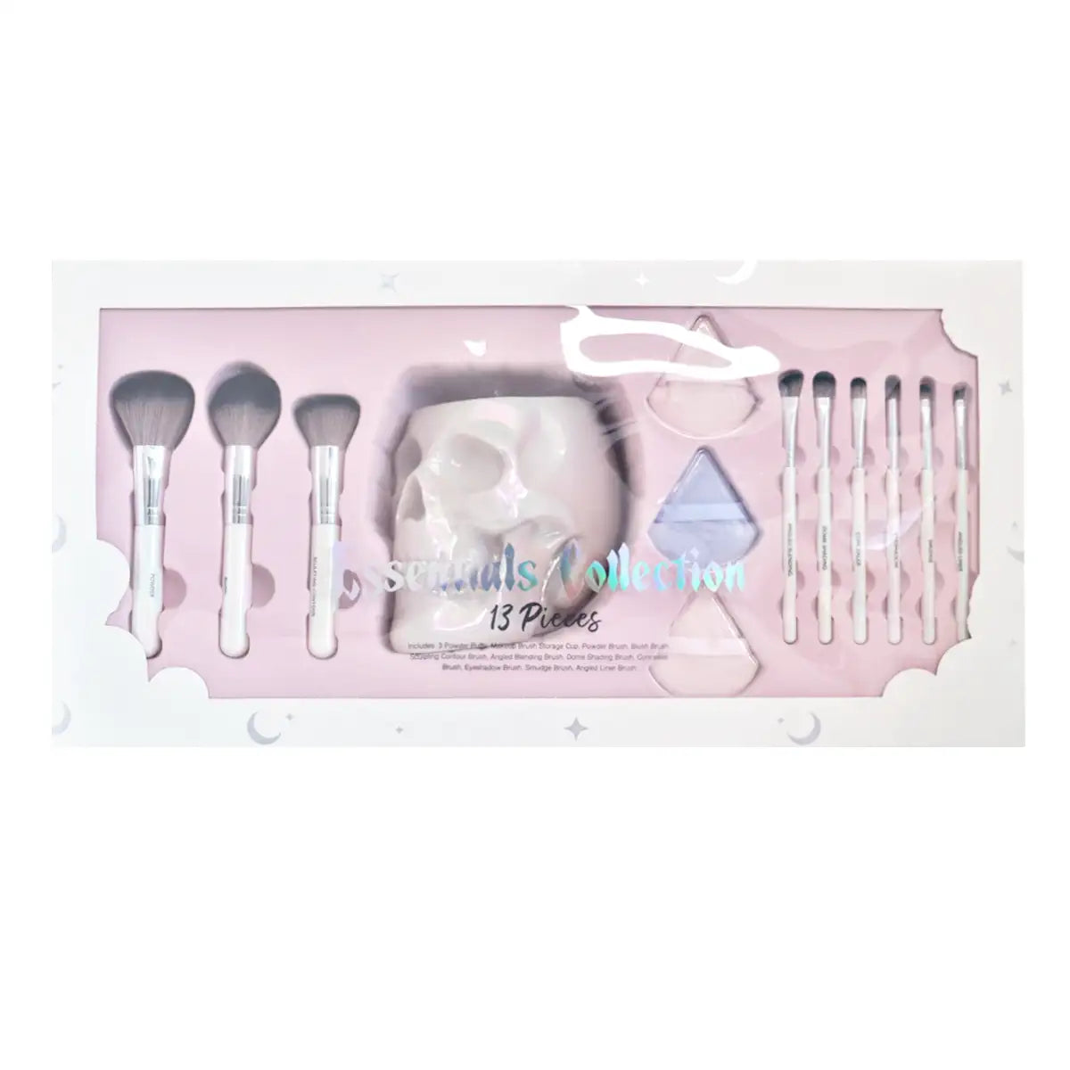 Set de Brochas con Contenedor en Forma de Calavera, 13 pzas