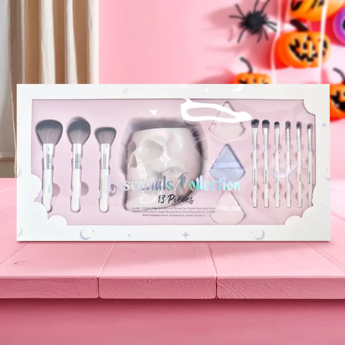 Set de Brochas con Contenedor en Forma de Calavera, 13 pzas