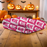 Manta, Diseño Calaveras, Color Rosa