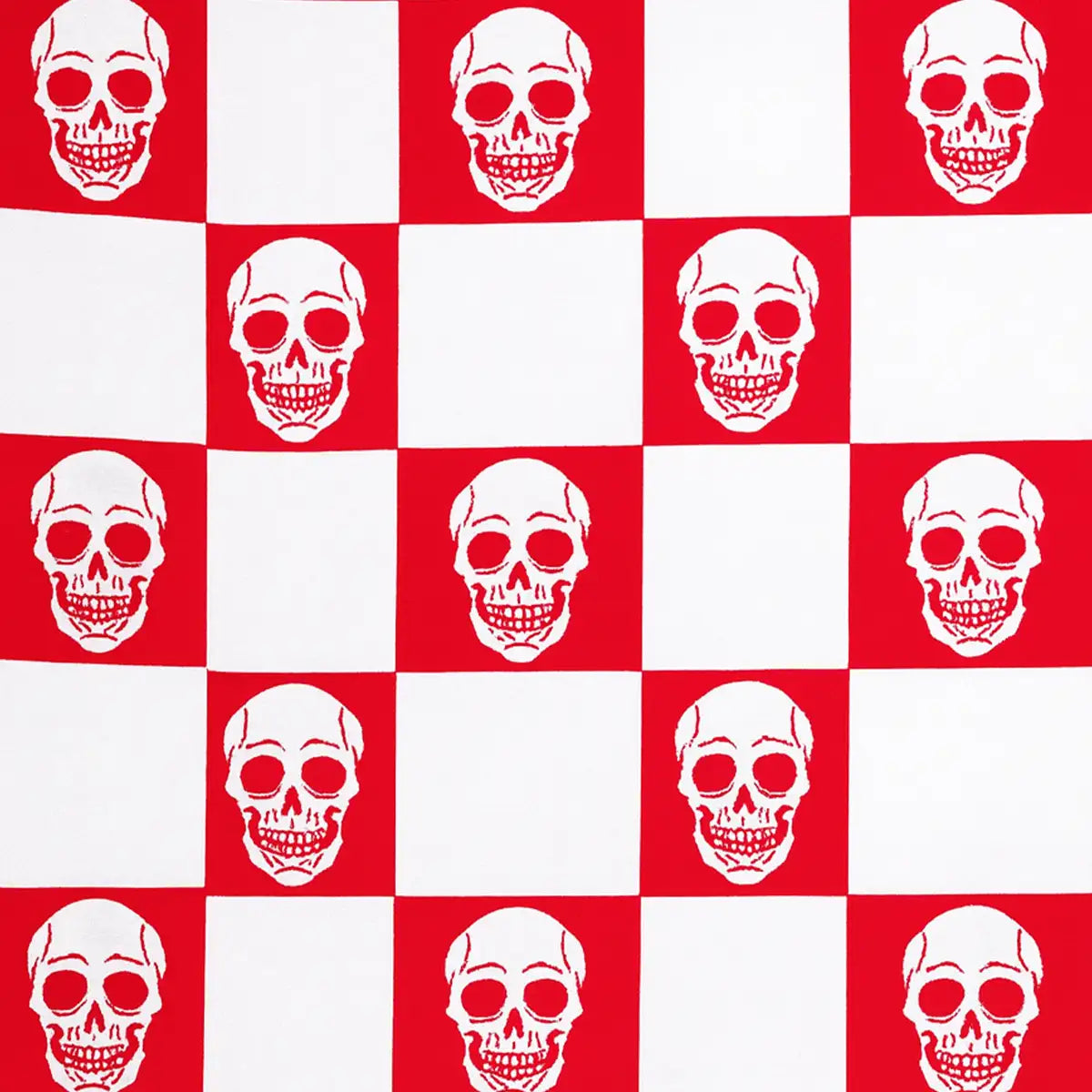 Manta, Diseño Calavera, Color Rojo