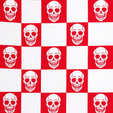 Manta, Diseño Calavera, Color Rojo