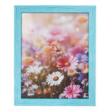 Portarretratos Flores, Color Azul, 20x25cm