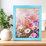 Portarretratos Flores, Color Azul, 20x25cm
