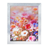 Portarretratos Flores, Color Plata, 20x25cm