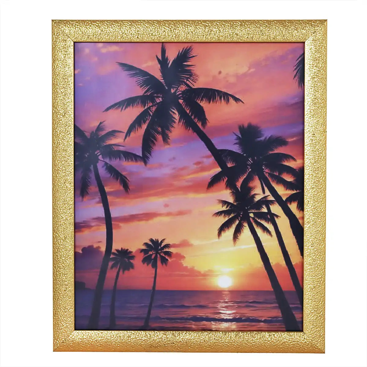 Portarretratos Playa, Color Oro, 20x25cm