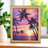 Portarretratos Playa, Color Oro, 20x25cm